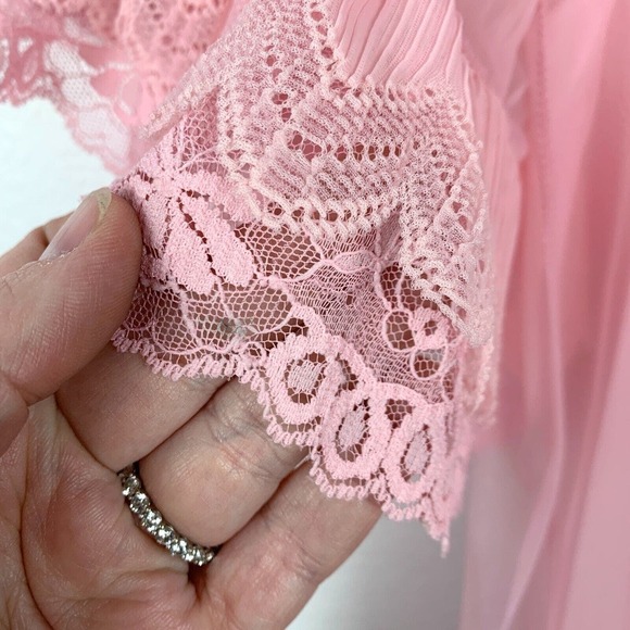 Vintage Jenelle of California Pink Sheer Nightgown Chiffon Nylon Tricot Robe Set - Picture 9 of 13